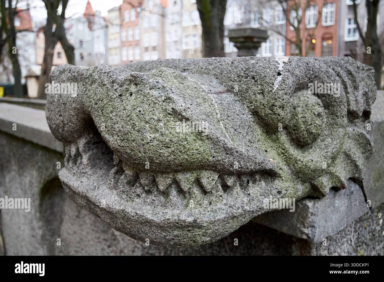 beccuccio d'acqua sotto forma di gargoyle danzica polonia Foto Stock