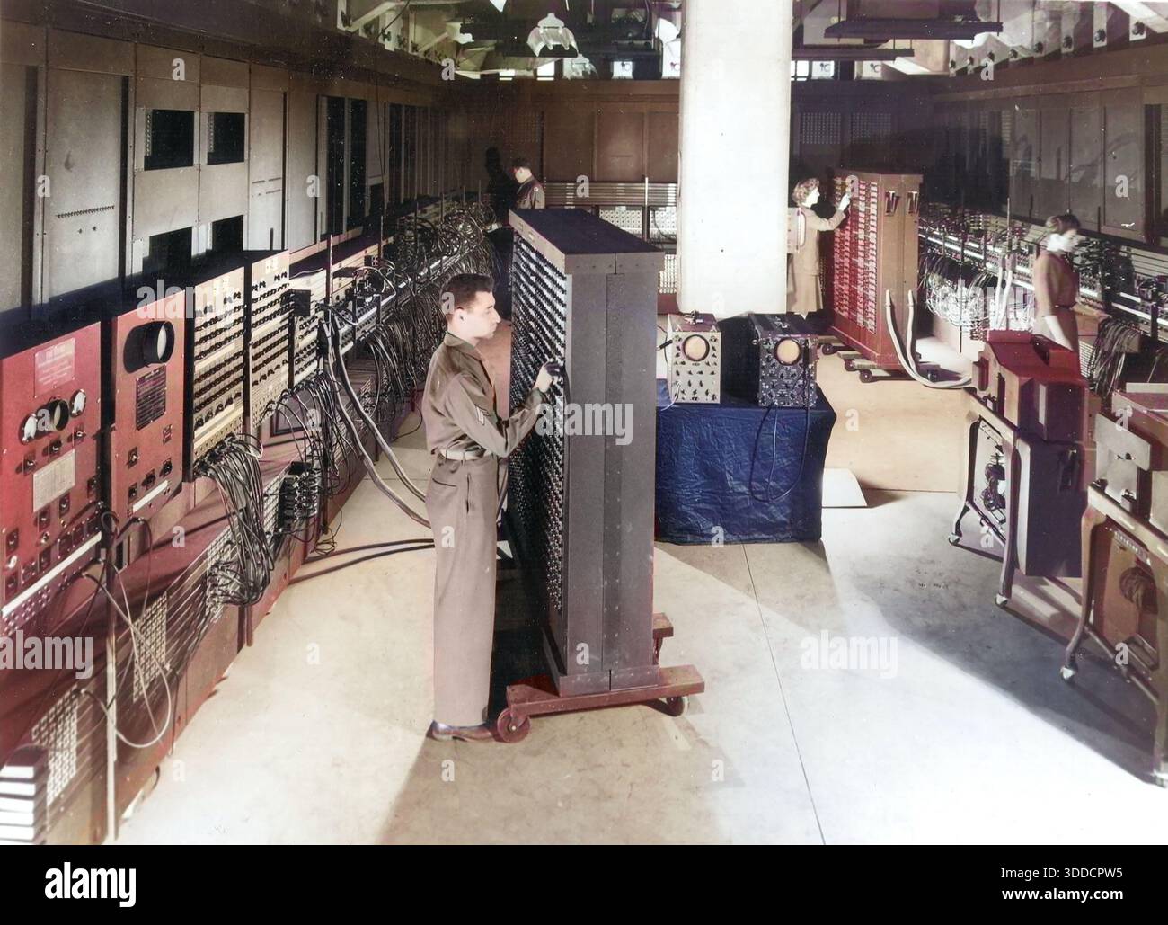 Interruttori di impostazione sul computer ENIAC Foto Stock