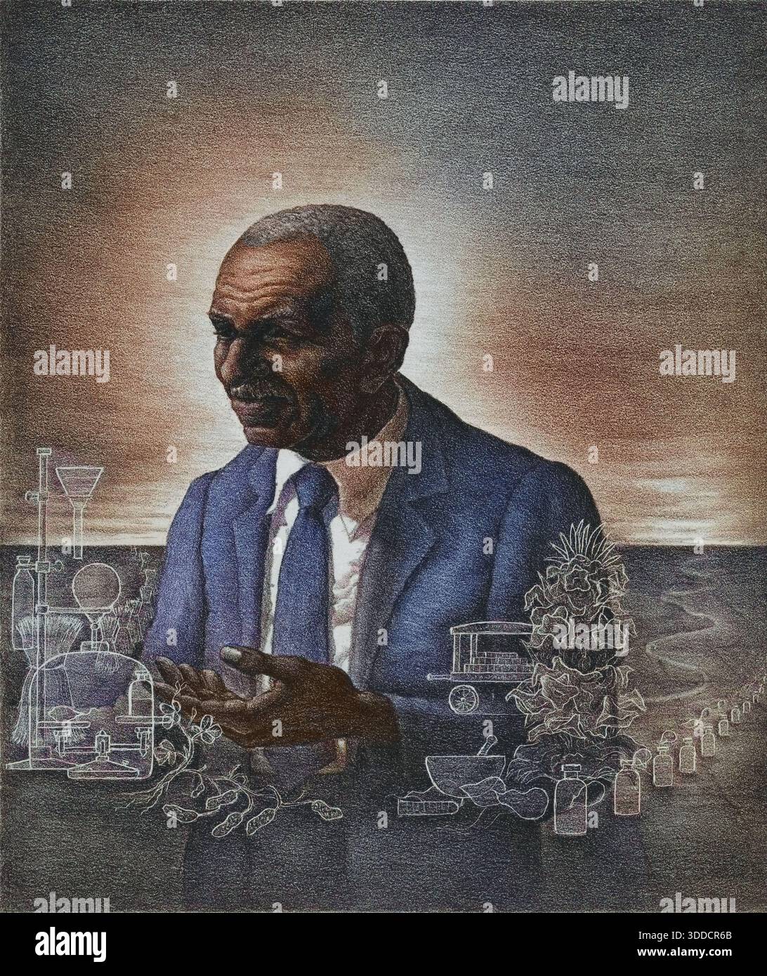 George W. Carver, botanico americano Foto Stock