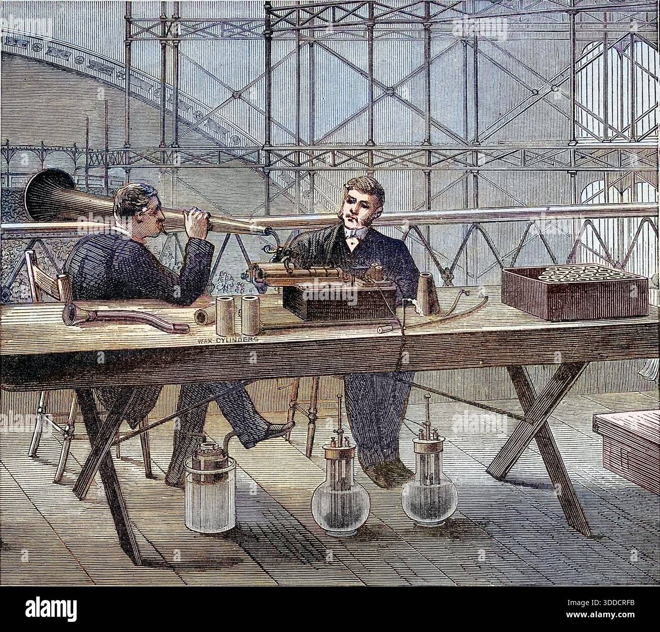 Fonografo Edison-Style, 1889 Foto Stock