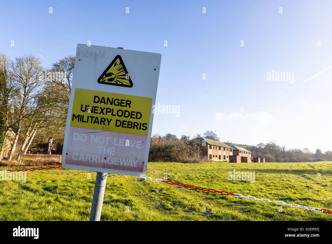 Imber è un villaggio disabitato ed ex parrocchia civile all'interno dell'area di addestramento dell'esercito britannico, ora nella parrocchia di Heytesbury, nella pianura di Salisbury, Foto Stock