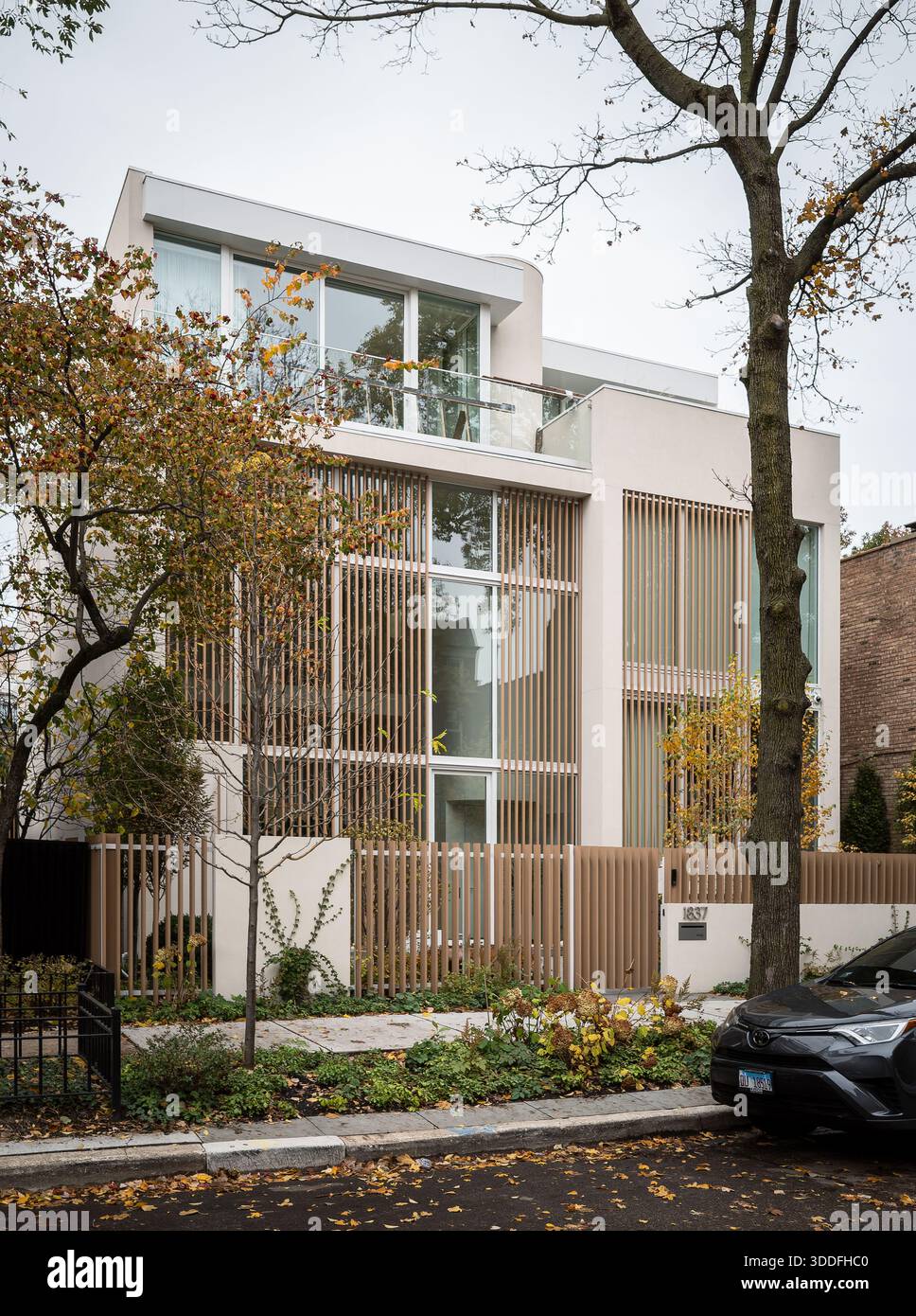 Residenza cittadina contemporanea a Lincoln Park Foto Stock