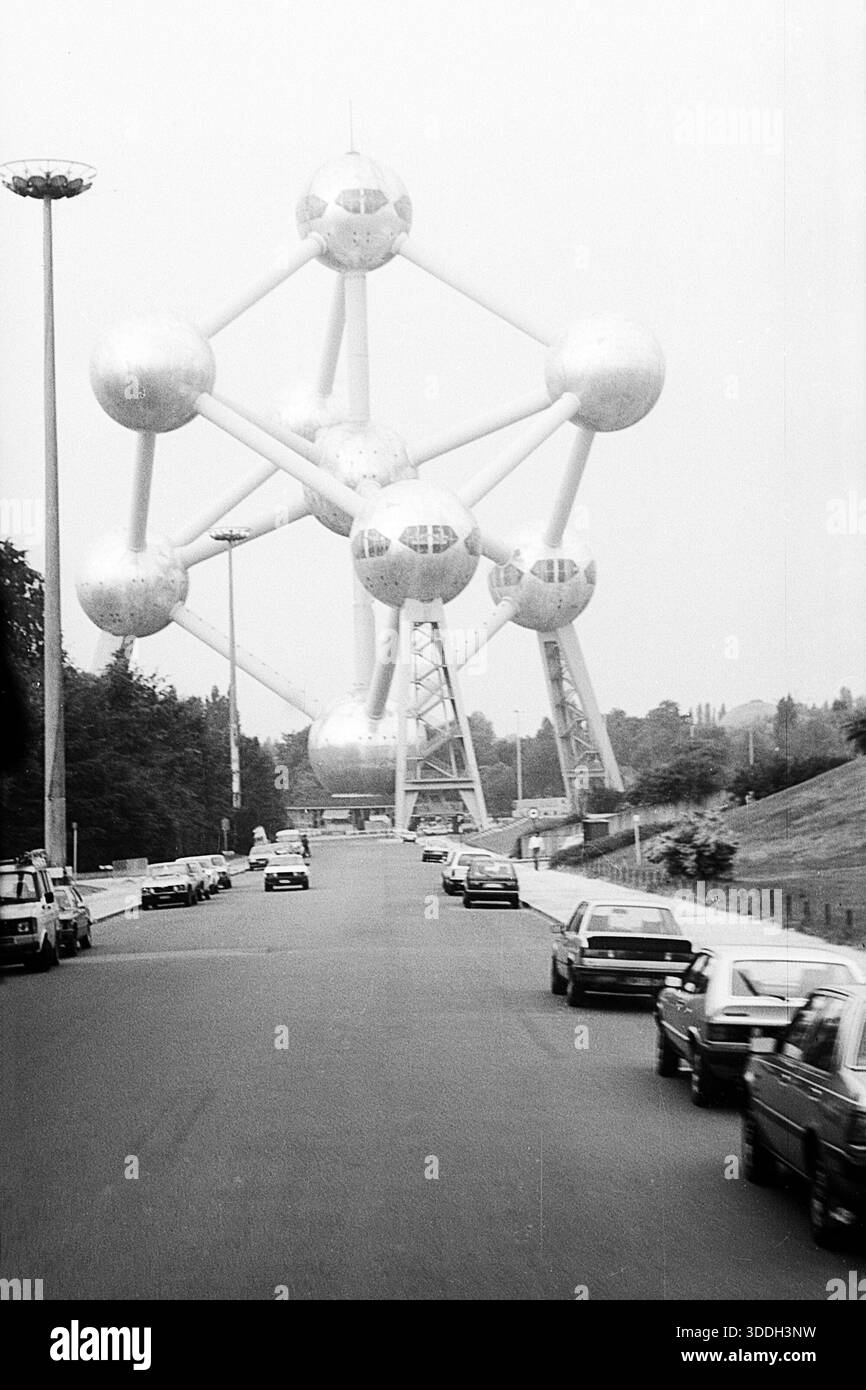 Bruxelles, Belgio, - anni '1980: Veduta dell'Atomium Foto Stock