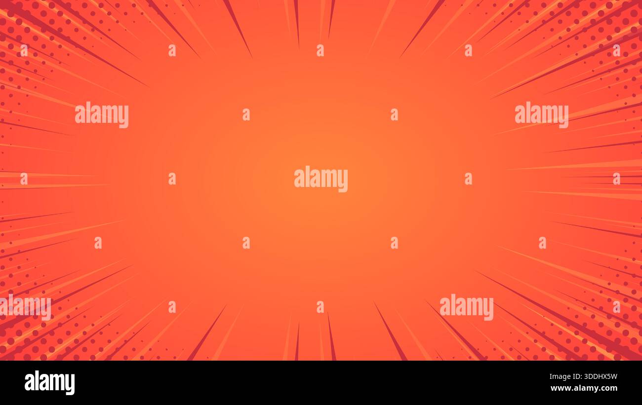 Linee di velocità come effetto fumetto manga. Sfondo d'azione animato anime. Illustrazione del vettore di zoom fumetto astratto. Illustrazione Vettoriale