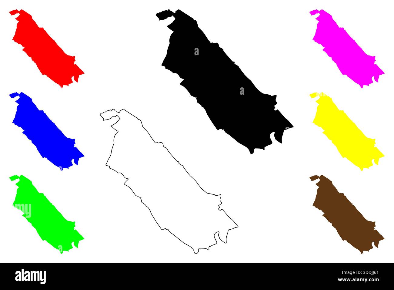 Città del Messico (regione di Luzon centrale, Repubblica delle Filippine, ROP) illustrazione vettoriale mappa, schizzo scarabeo mappa Masiku Illustrazione Vettoriale