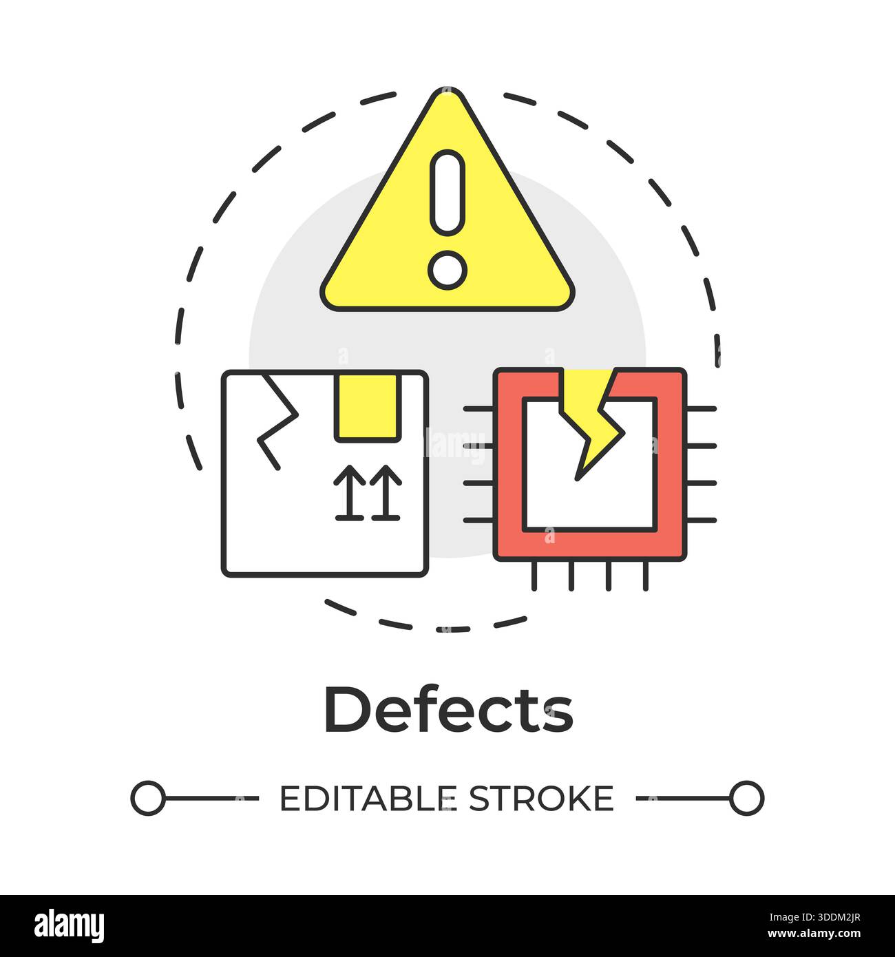Icona Concept difetti multicolore Illustrazione Vettoriale