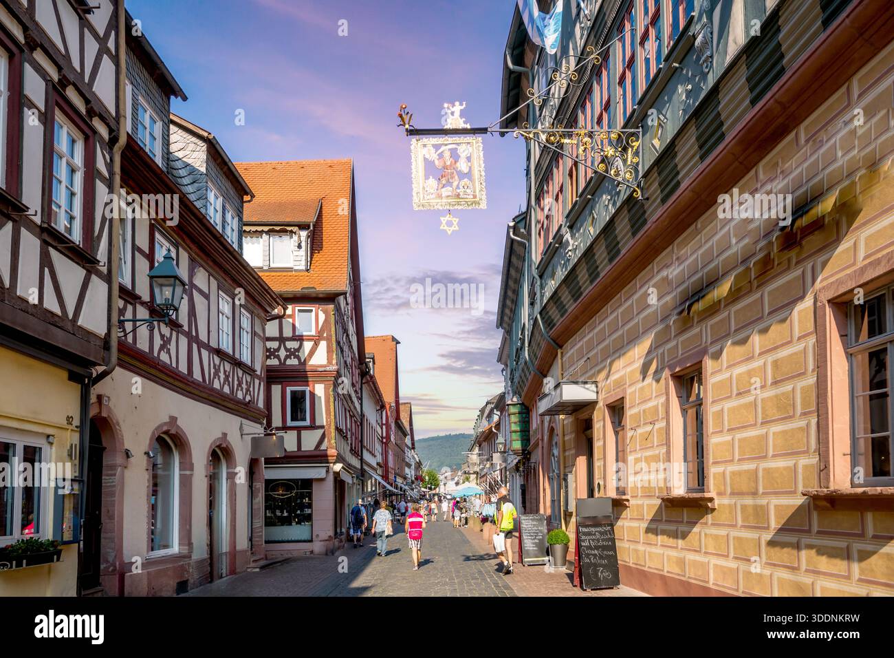 Città vecchia di Miltenberg, germania Foto Stock