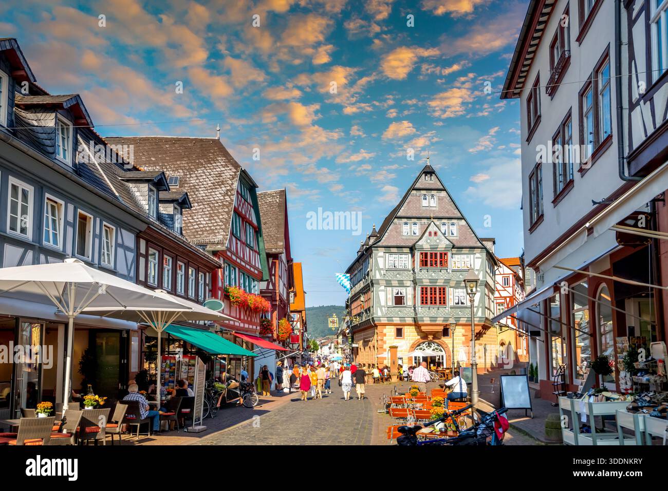 Città vecchia di Miltenberg, germania Foto Stock