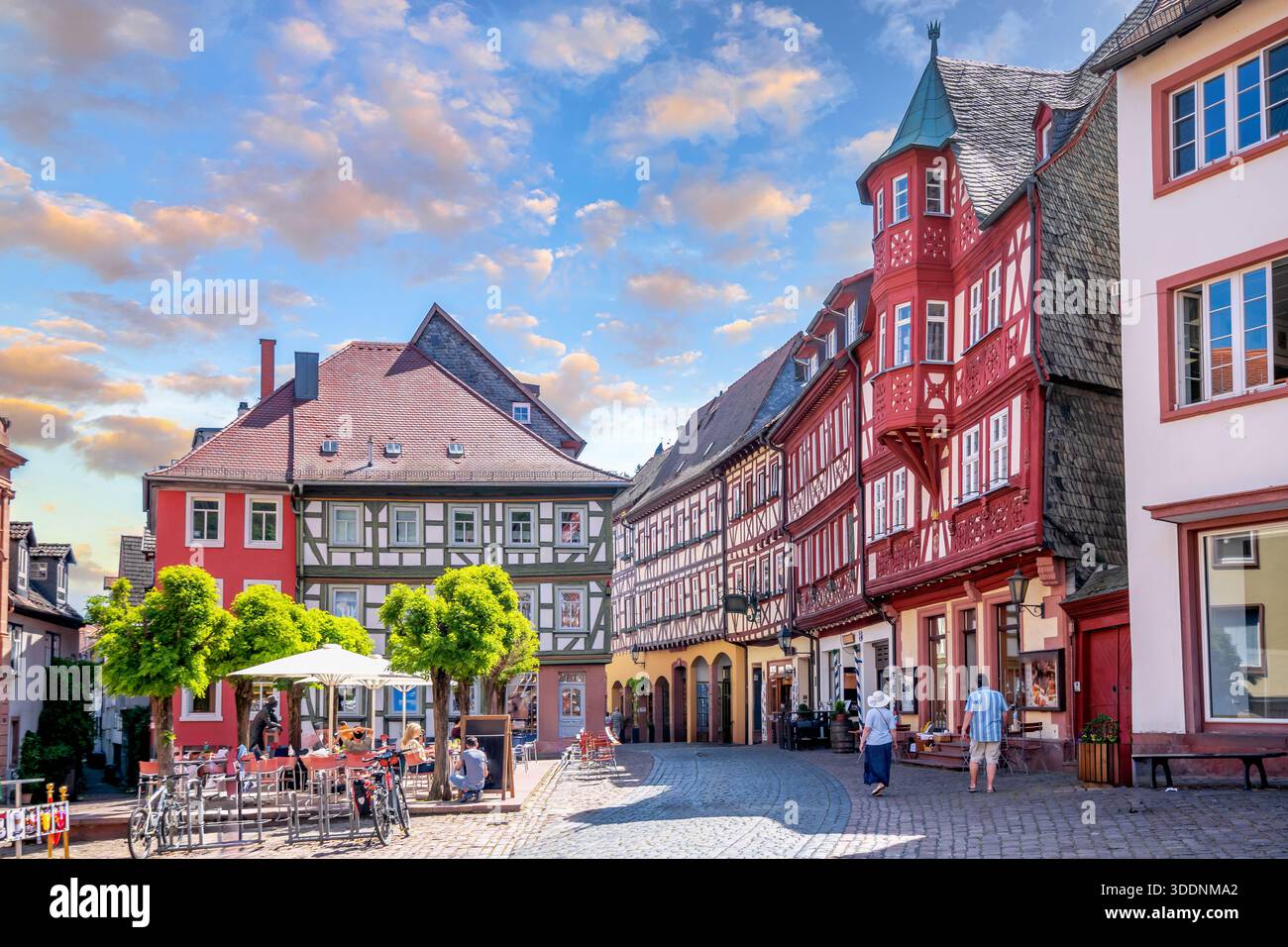 Città vecchia di Miltenberg, germania Foto Stock