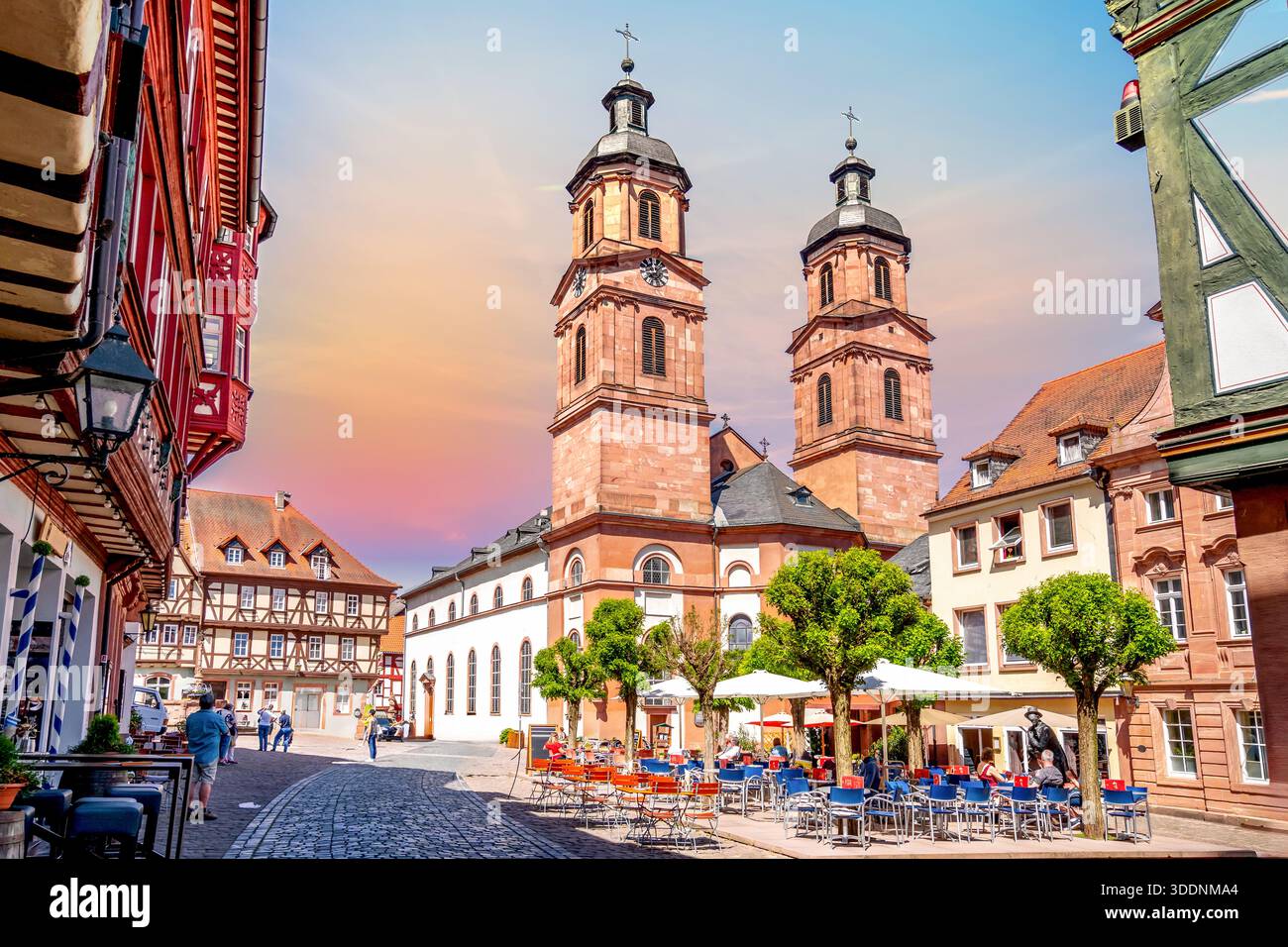 Città vecchia di Miltenberg, germania Foto Stock