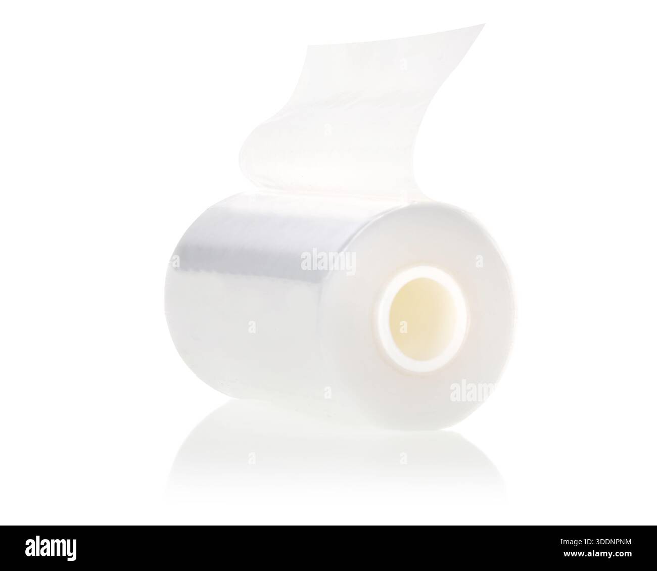 Rotolo di pellicola elastica in plastica trasparente Foto Stock