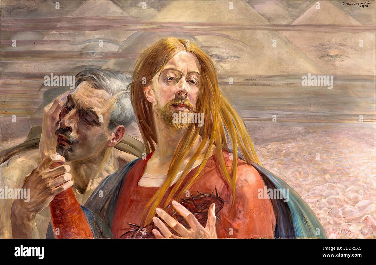 Jacek Malczewski - Autoritratto 25 come Cristo - visione di Ezechiele) Foto Stock