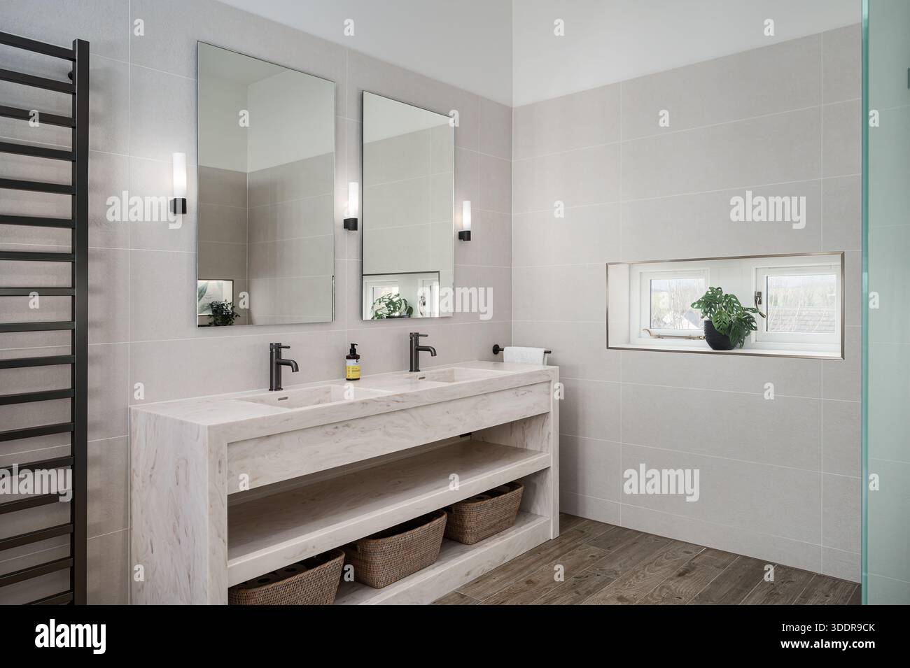 Bagno privato di fascia alta Foto Stock