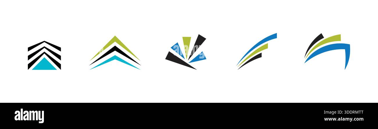 Collezione di logo Modern Abstract Hand Holding per investimenti, fiducia e servizi professionali Illustrazione Vettoriale