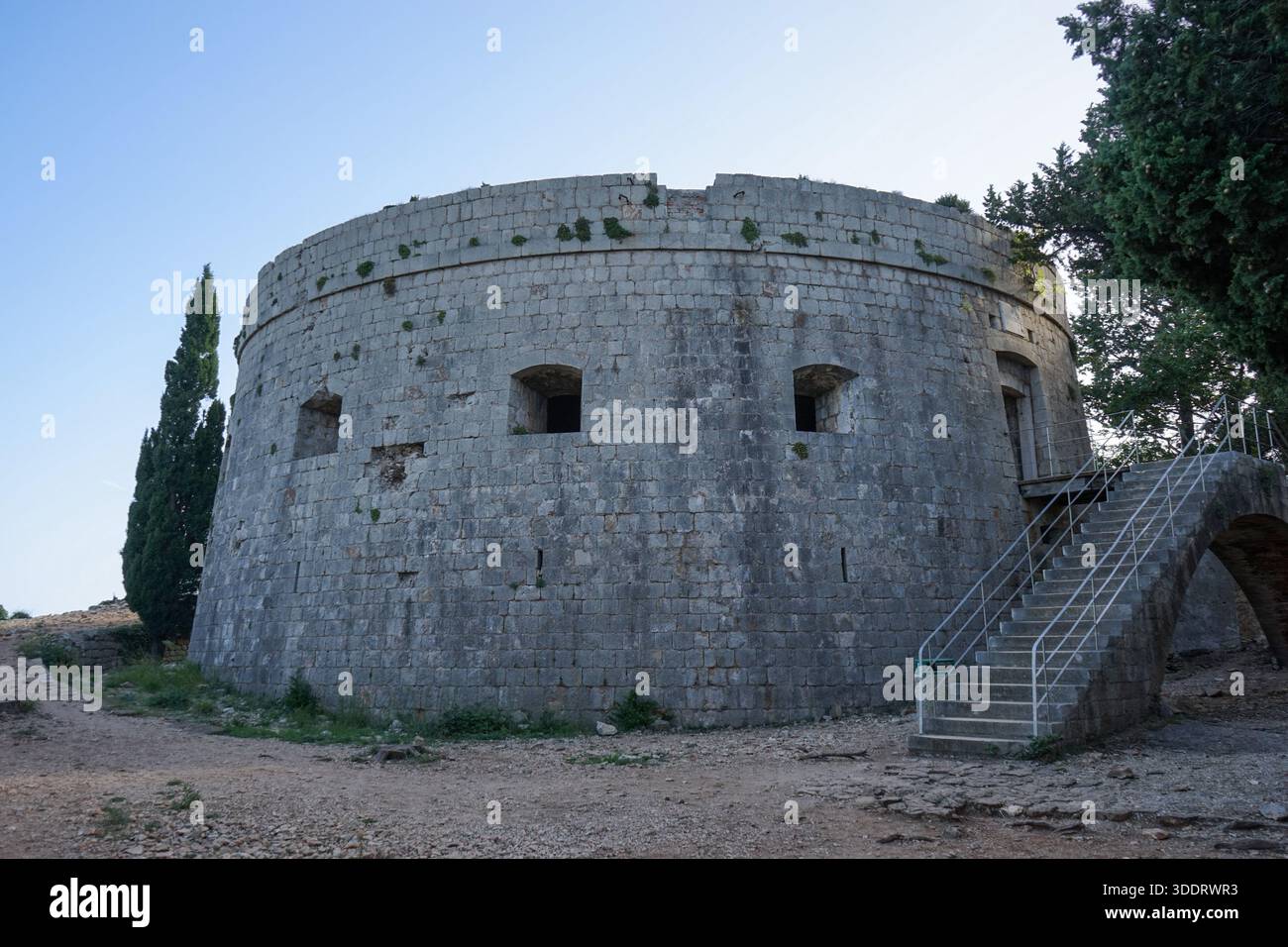 Fort Royal sull'isola di Lokrum, Croazia Foto Stock
