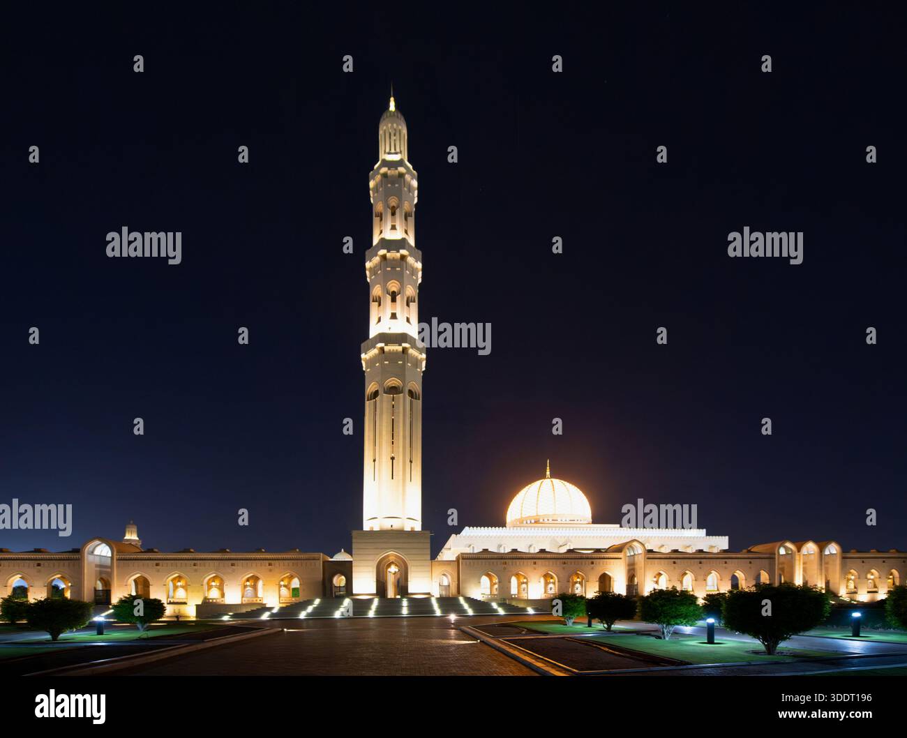 Grande Moschea del Sultano Qaboos a Mascate Foto Stock