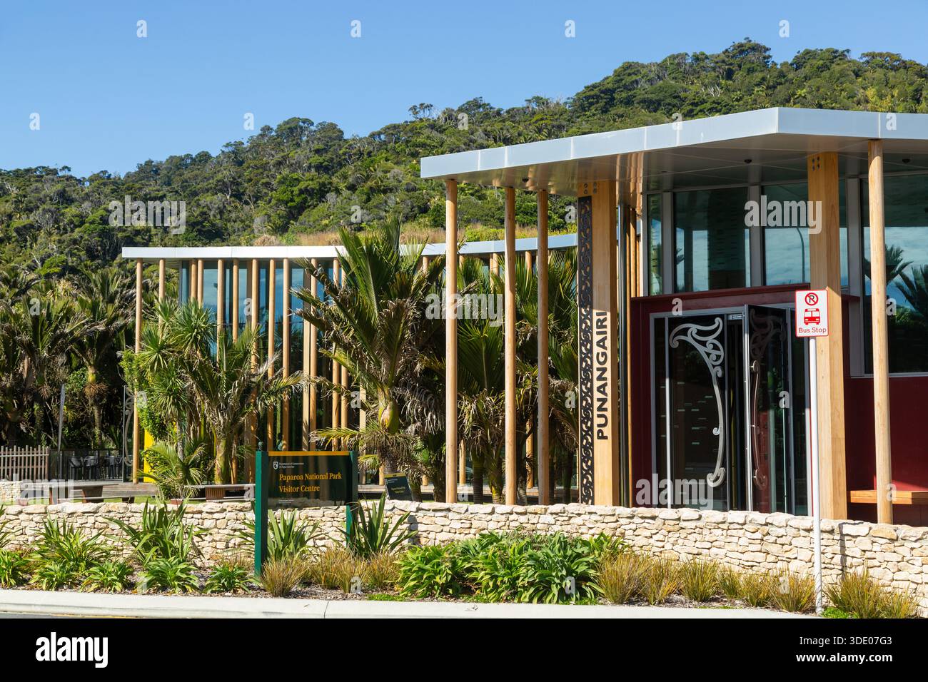 Il Centro visitatori Punangairi (Parco Nazionale di Paparoa) si trova a Punakaiki, nuova Zelanda. Foto Stock