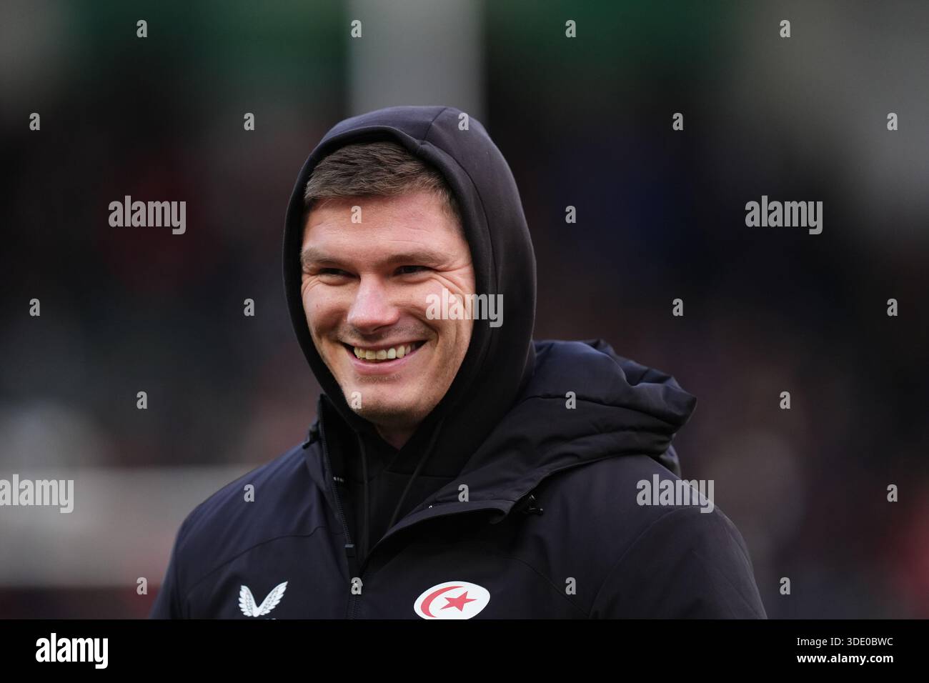 Durante il Gallagher PREM match a Mattioli Woods Welford Road, Leicester. Data foto: Sabato 4 gennaio 2026. Foto Stock