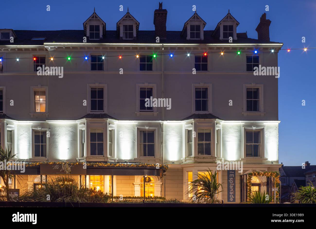 Esplanade Hotel, Glan Y Mor Parade, Llandudno, Galles del Nord. Nella foto di dicembre 2025. Foto Stock