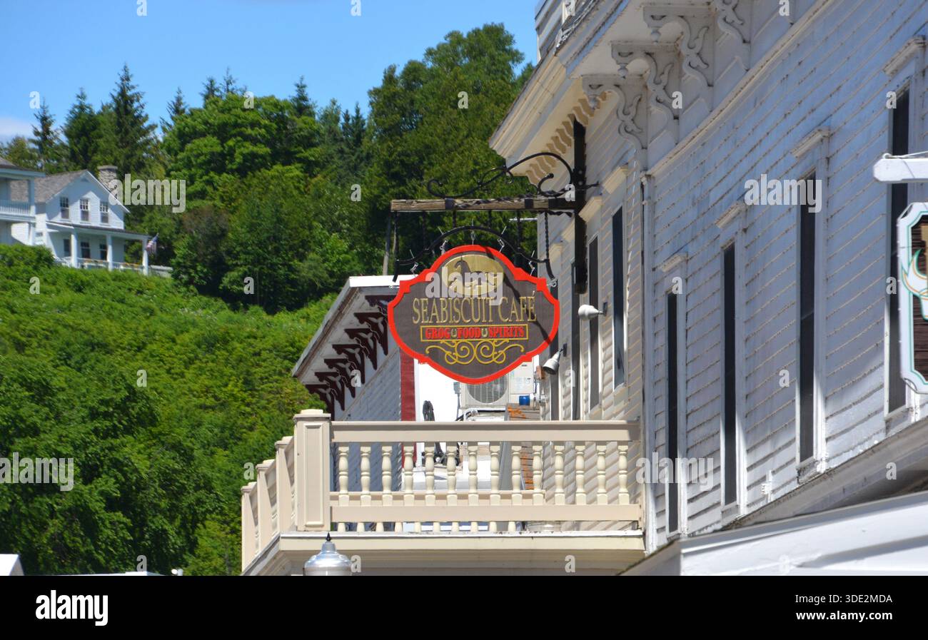 Seabiscuit Cafe, Mackinac Island, Michigan Foto Stock