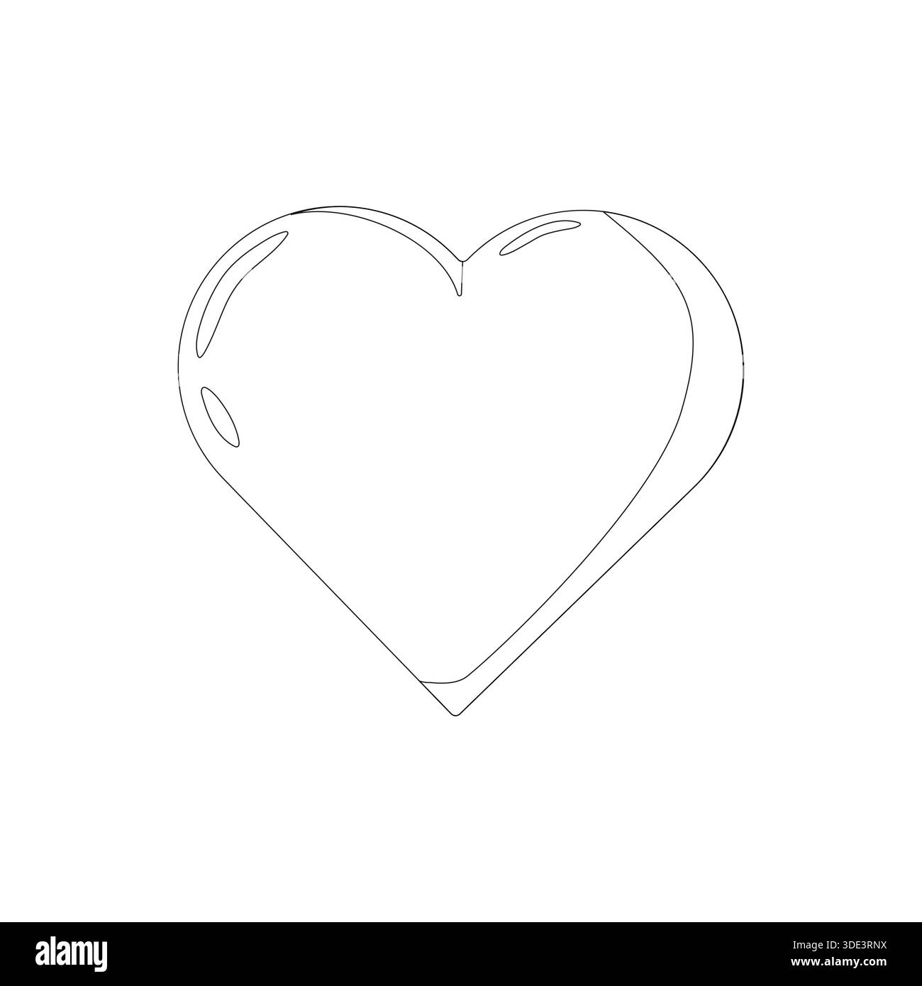 Forma lucida Art Heart Line stilizzata Illustrazione Vettoriale