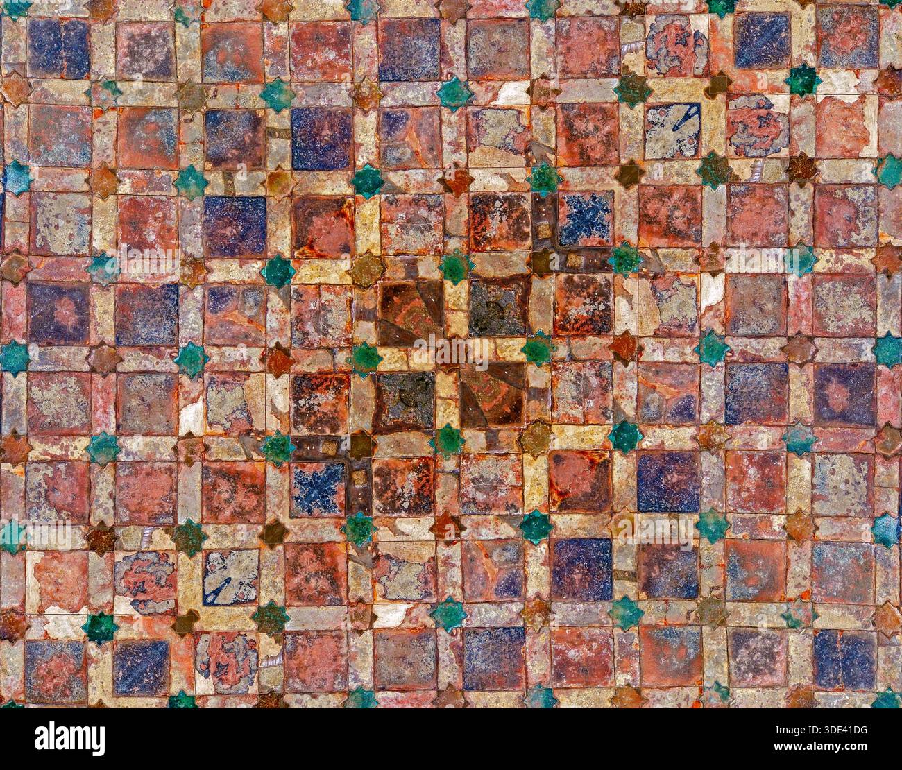 Decorazioni in piastrelle di ceramica vintage Foto Stock