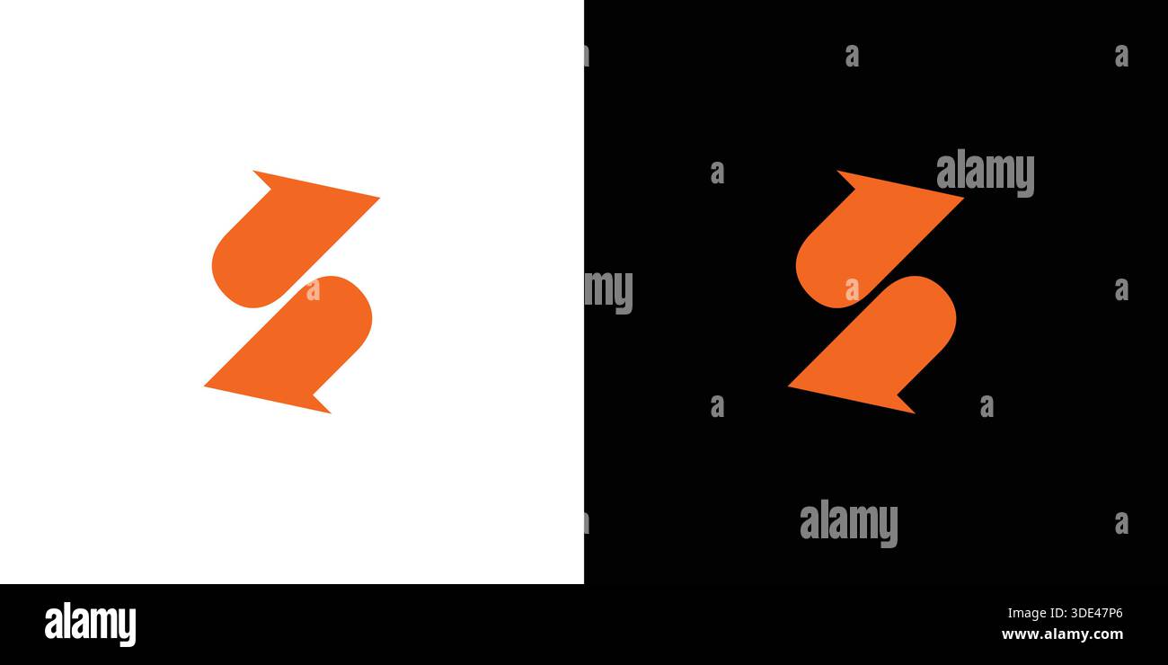 Design semplice e moderno con logo freccia S. Illustrazione Vettoriale