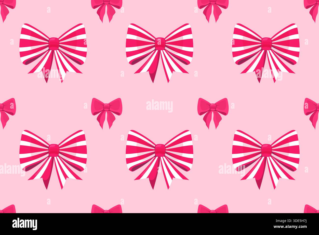Nodi di fiocco colorati vettoriali, fiocchi regalo motivo senza cuciture. Celebrazione di nozze, vacanze, decorazione di feste, regalo, concetto di regalo. Illustrazione Vettoriale