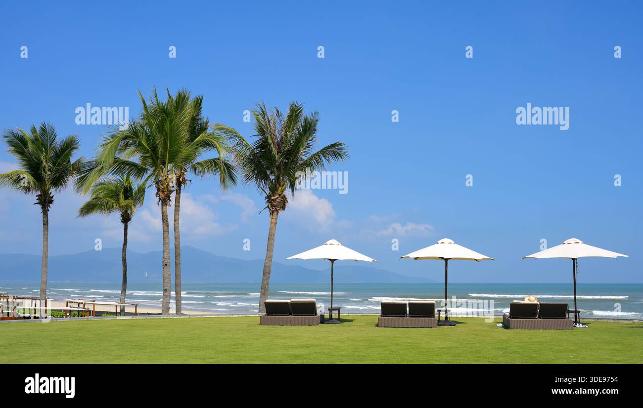 Il meraviglioso Hyatt Regency Resort and Spa (Travel + Leisure World's Best Awards 2025, Top 100 Best Hotels) nel Vietnam centrale, Danang VN Foto Stock