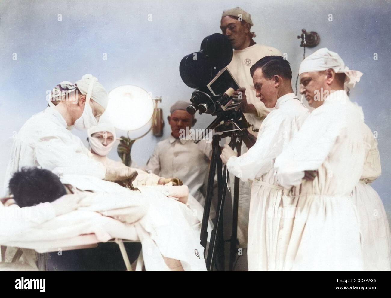Ripresa di un'operazione di ernia, 1918 Foto Stock