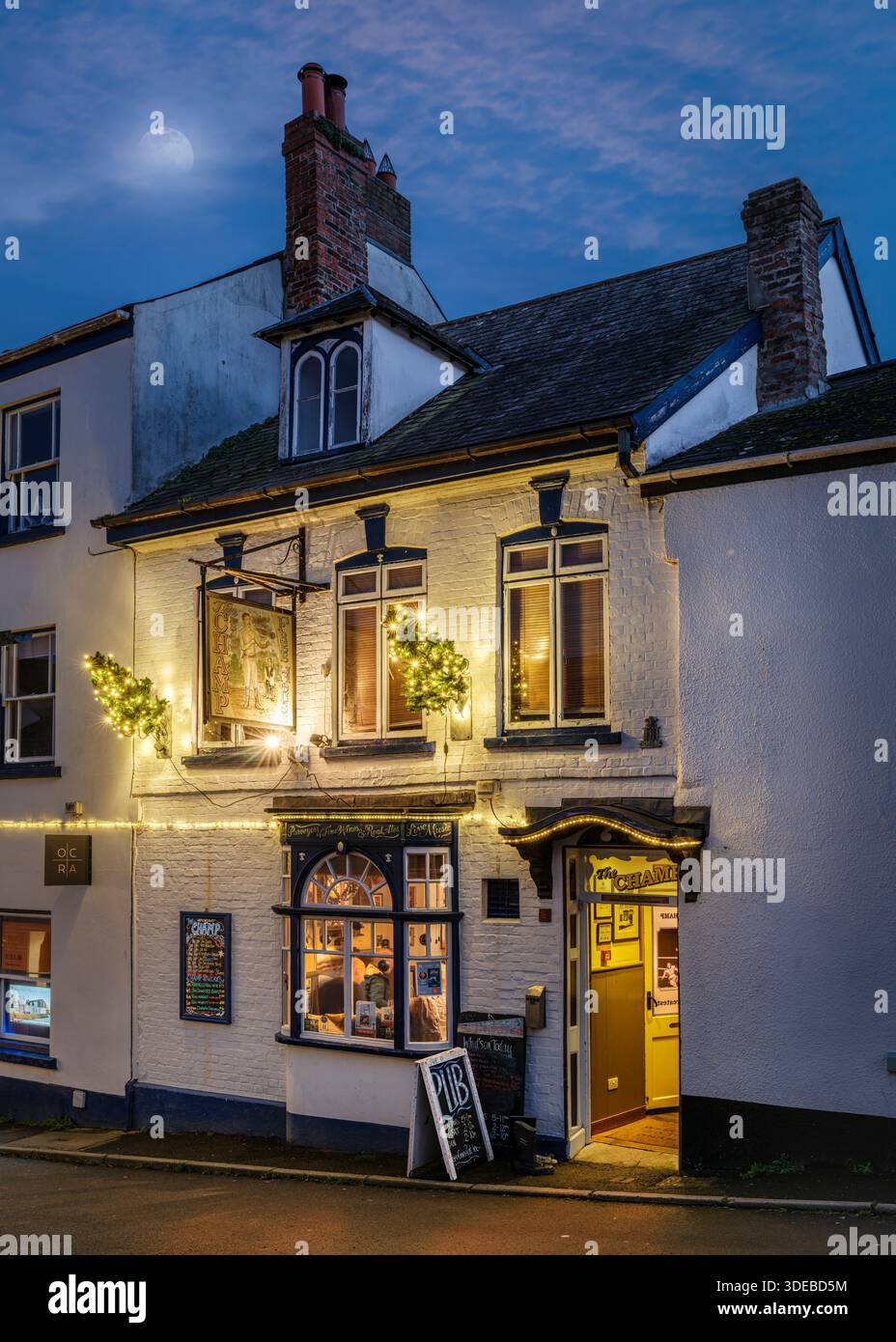 Appledore, North Devon - The Champ, un pub popolare in Meeting Street ad Appledore, North Devon. Foto Stock