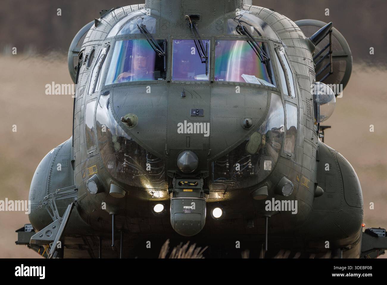 RAF CH-47 Chinooks sugli esercizi di addestramento nel Galles centrale Foto Stock
