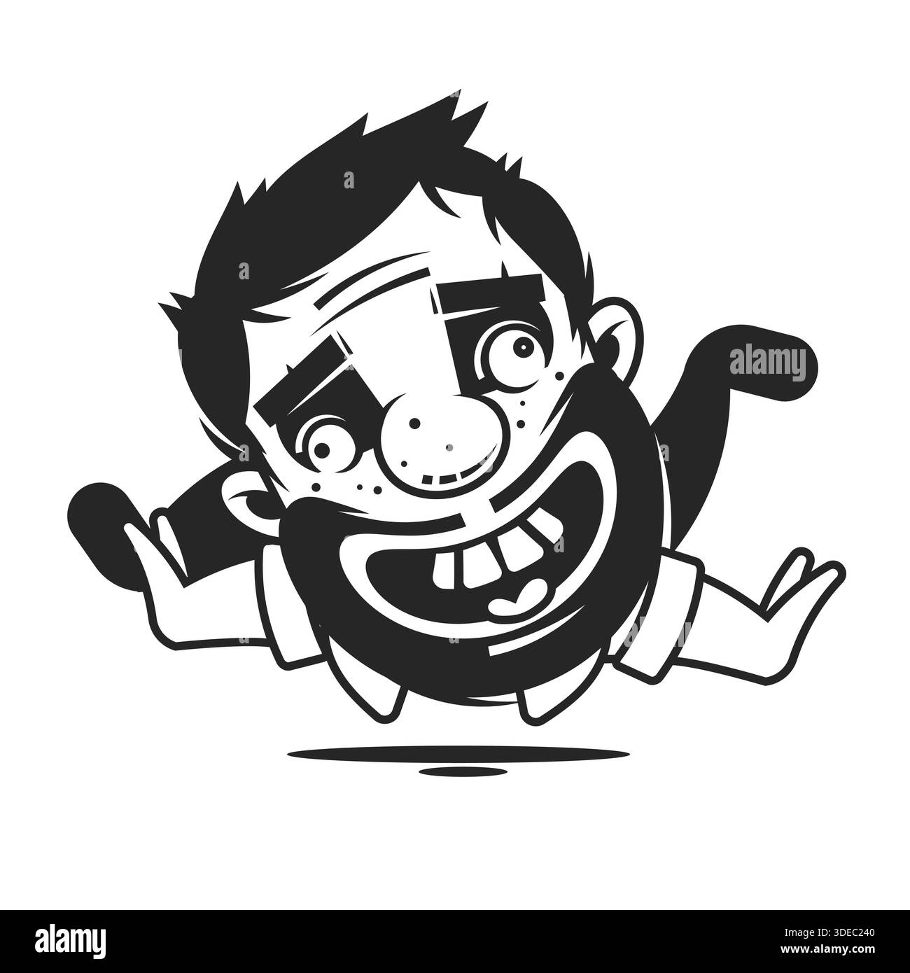 Icona umana ubriaca per il sito Web, icone sottili. design del logo vettoriale Illustrazione Vettoriale