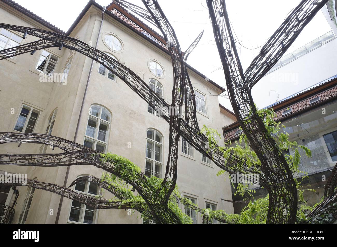 Terrazza all'interno di un edificio Foto Stock