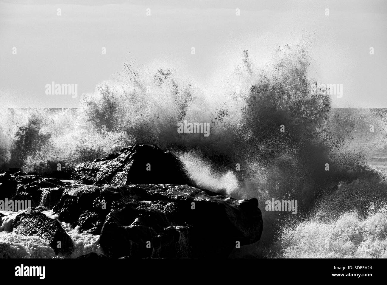 Crashing Waves, El Cotillo, Fuerteventura Foto Stock