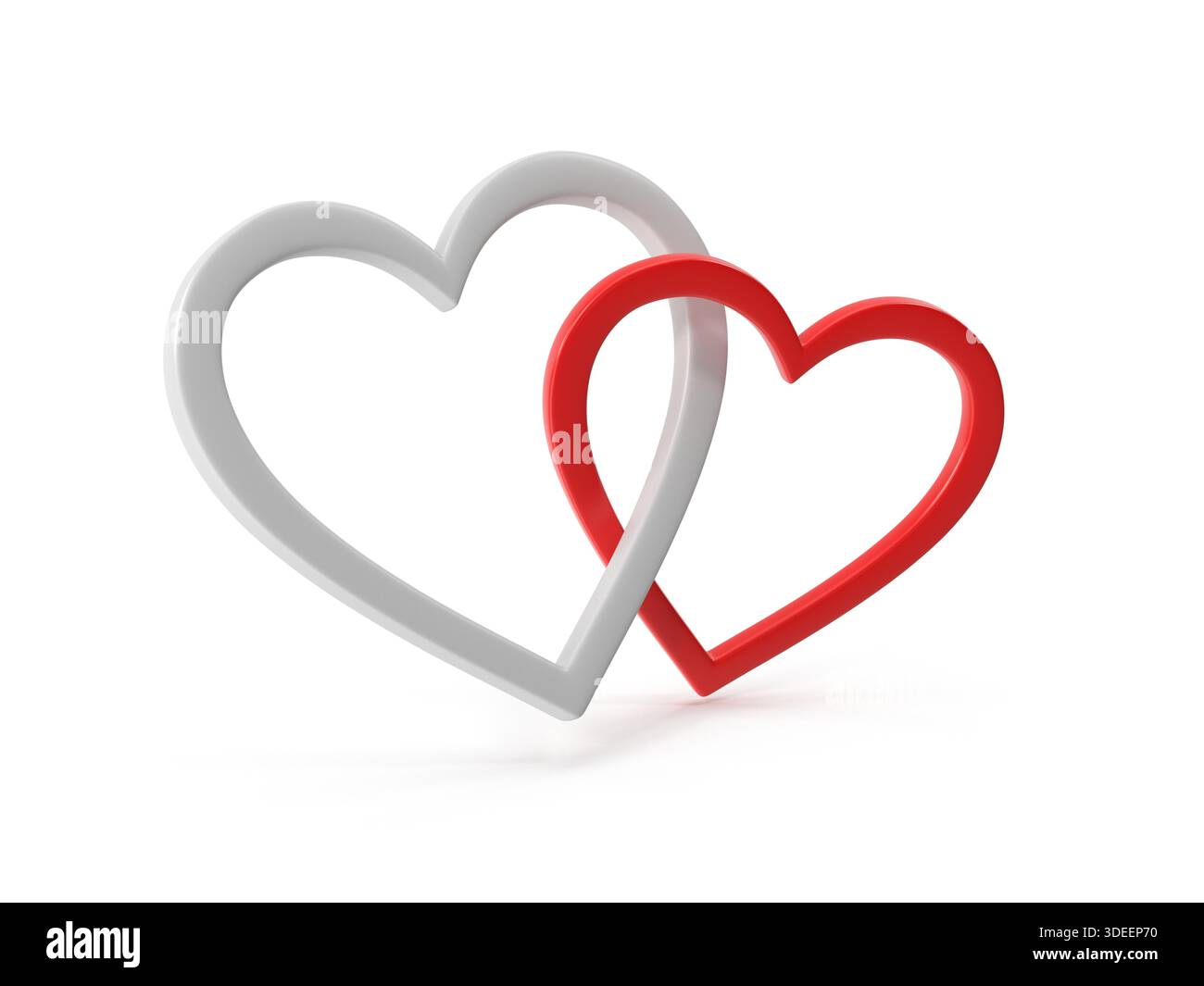 Cuori Intrecciati simbolo di amore e unità Foto Stock