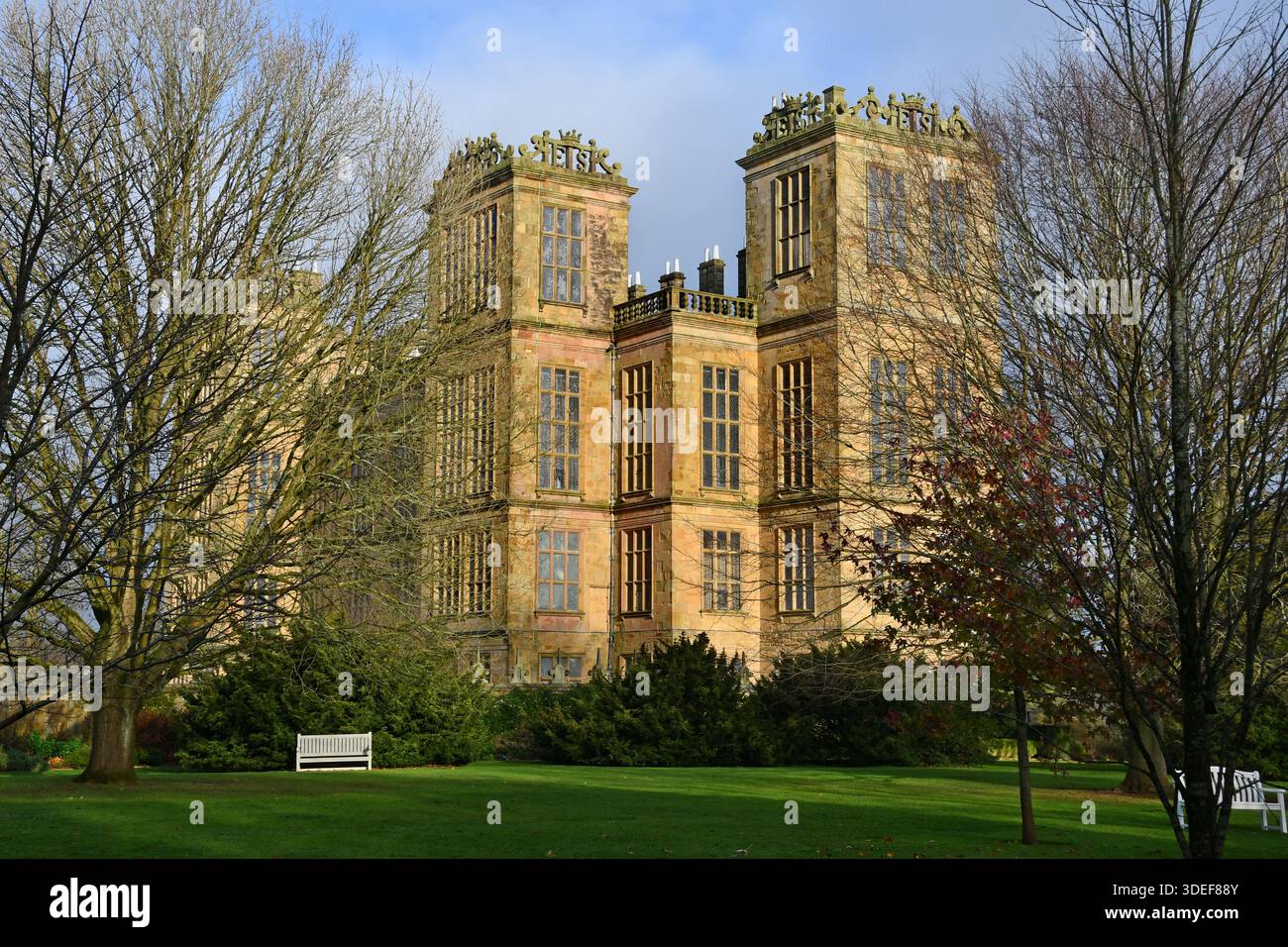 Hardwick Hall, Derbyshire Foto Stock