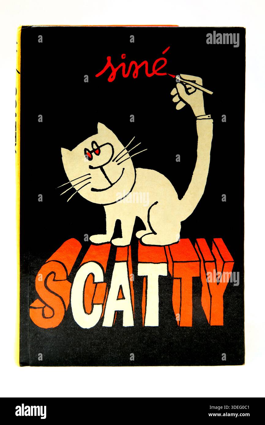 Vintage Hardback Book Scatty Cat by Sine Foto Stock