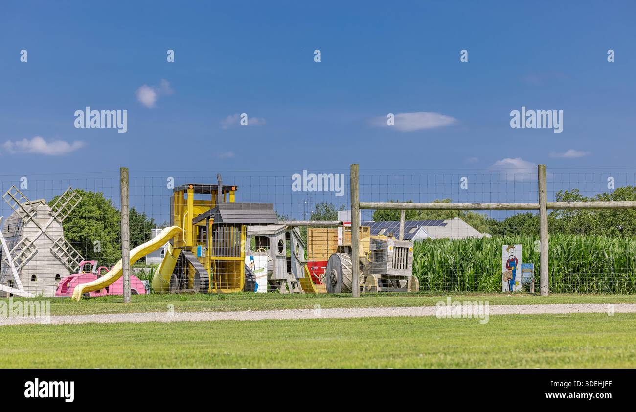 parco giochi presso sette laghetti nel mulino ad acqua, new york Foto Stock