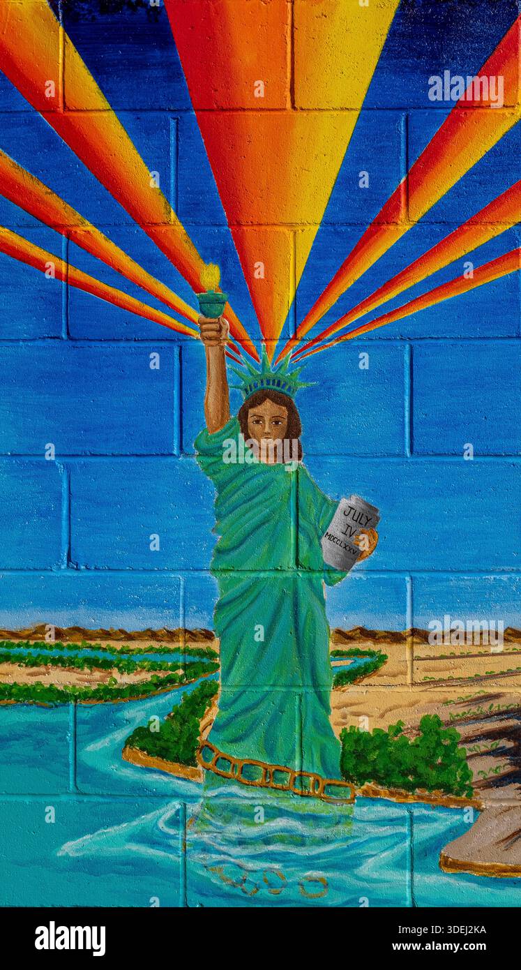 Arte di strada in Albuquerque, Nuovo Messico Foto Stock