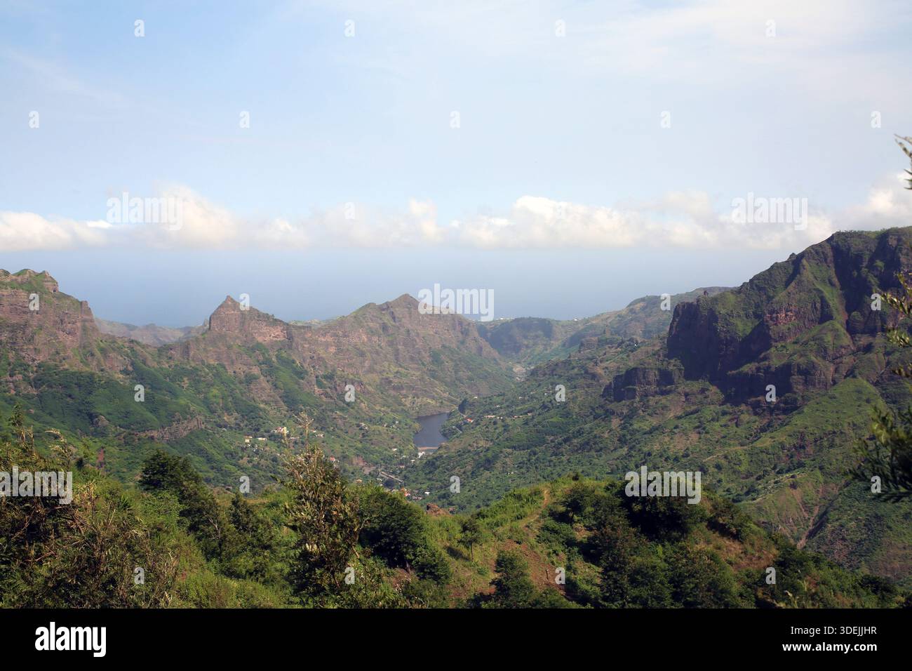 Picos o montagne sull'isola di Santiago, Cabo Verde, Isole Capo Verde, Cap Vert Foto Stock