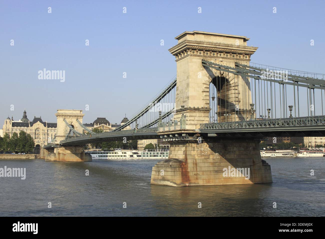 Il Ponte delle catene a Budapest, Ungheria Foto Stock