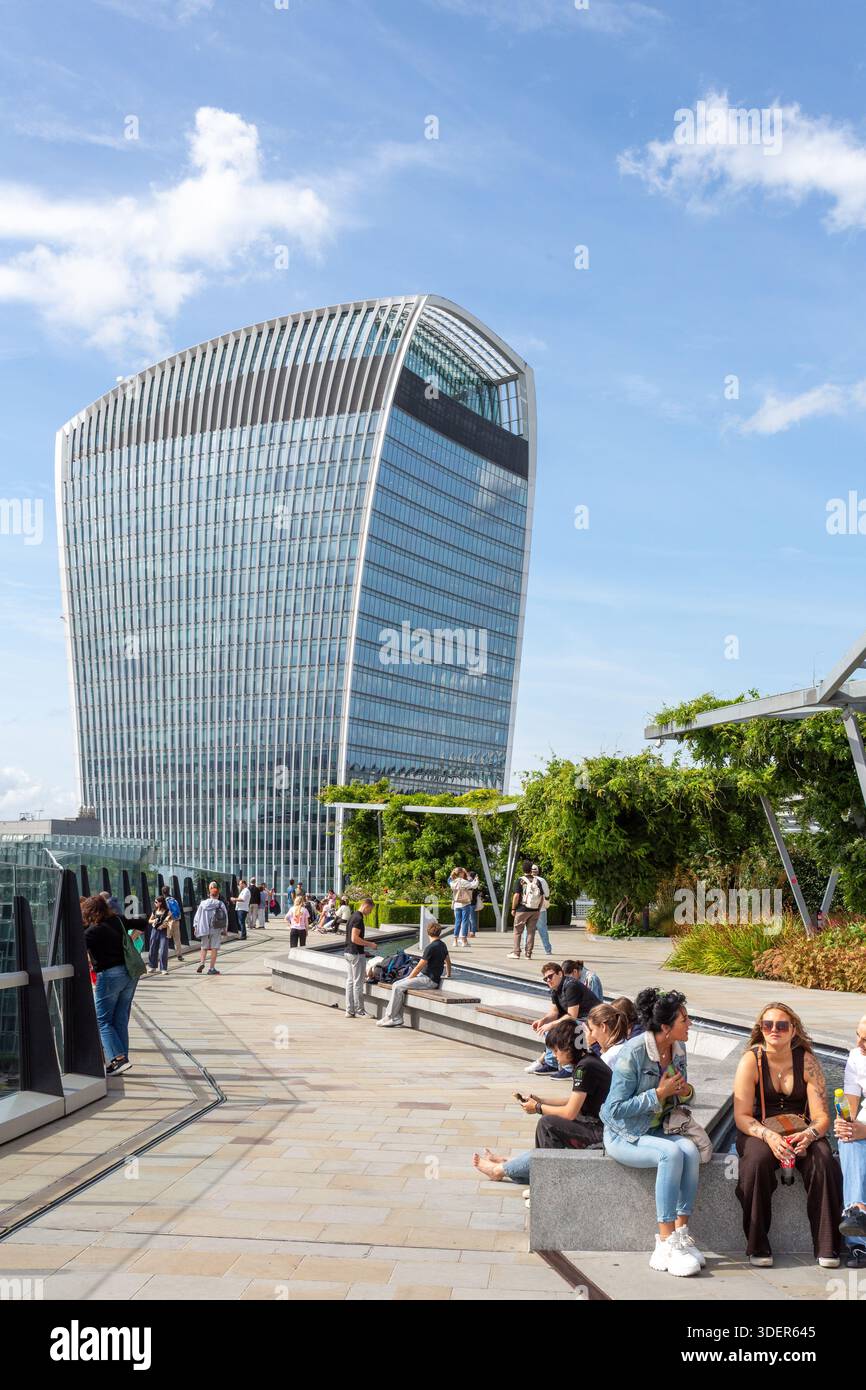 20 Fenchurch Street vista dal The Sky Garden, The City, Londra, U Foto Stock