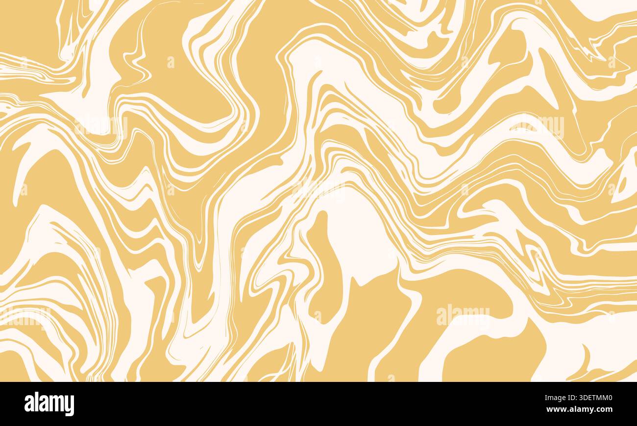 Sfondo orizzontale astratto con onde colorate. Consistenza di marmo ondulato liquido Illustrazione Vettoriale