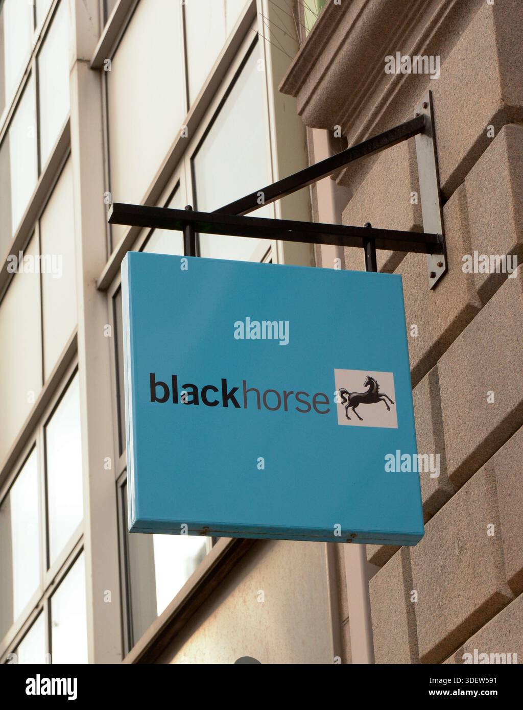 blackhorse Sign - parte del Lloyds Bank Group che offre finanziamenti per auto a St Helier, Jersey, Isole del Canale Foto Stock