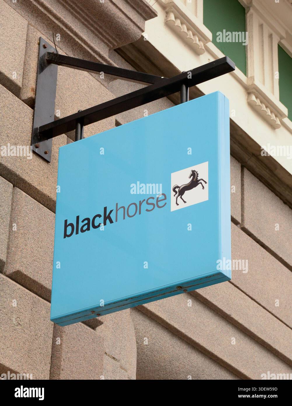 blackhorse Sign - parte del Lloyds Bank Group che offre finanziamenti per auto a St Helier, Jersey, Isole del Canale Foto Stock