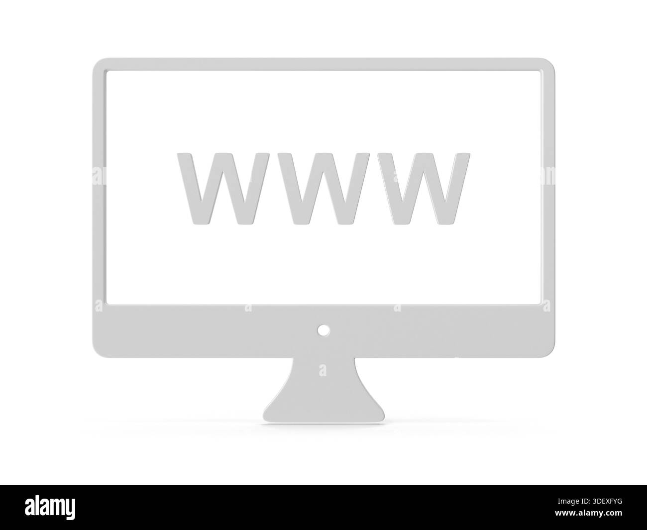 Schermo del computer che visualizza WWW Internet e Web Concept Foto Stock