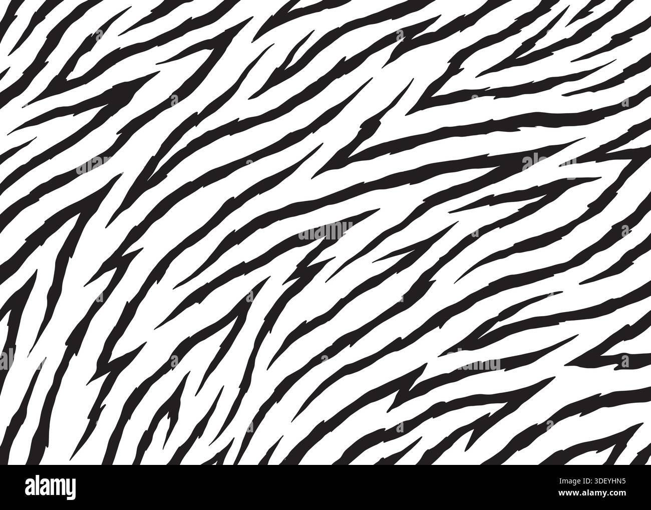Design con sfondo monocromatico Tiger Skin. Sfondo dell'illustrazione vettoriale della stampa animale. Illustrazione del design della pelliccia di animali selvatici per Web, arredamento per la casa, fas Illustrazione Vettoriale