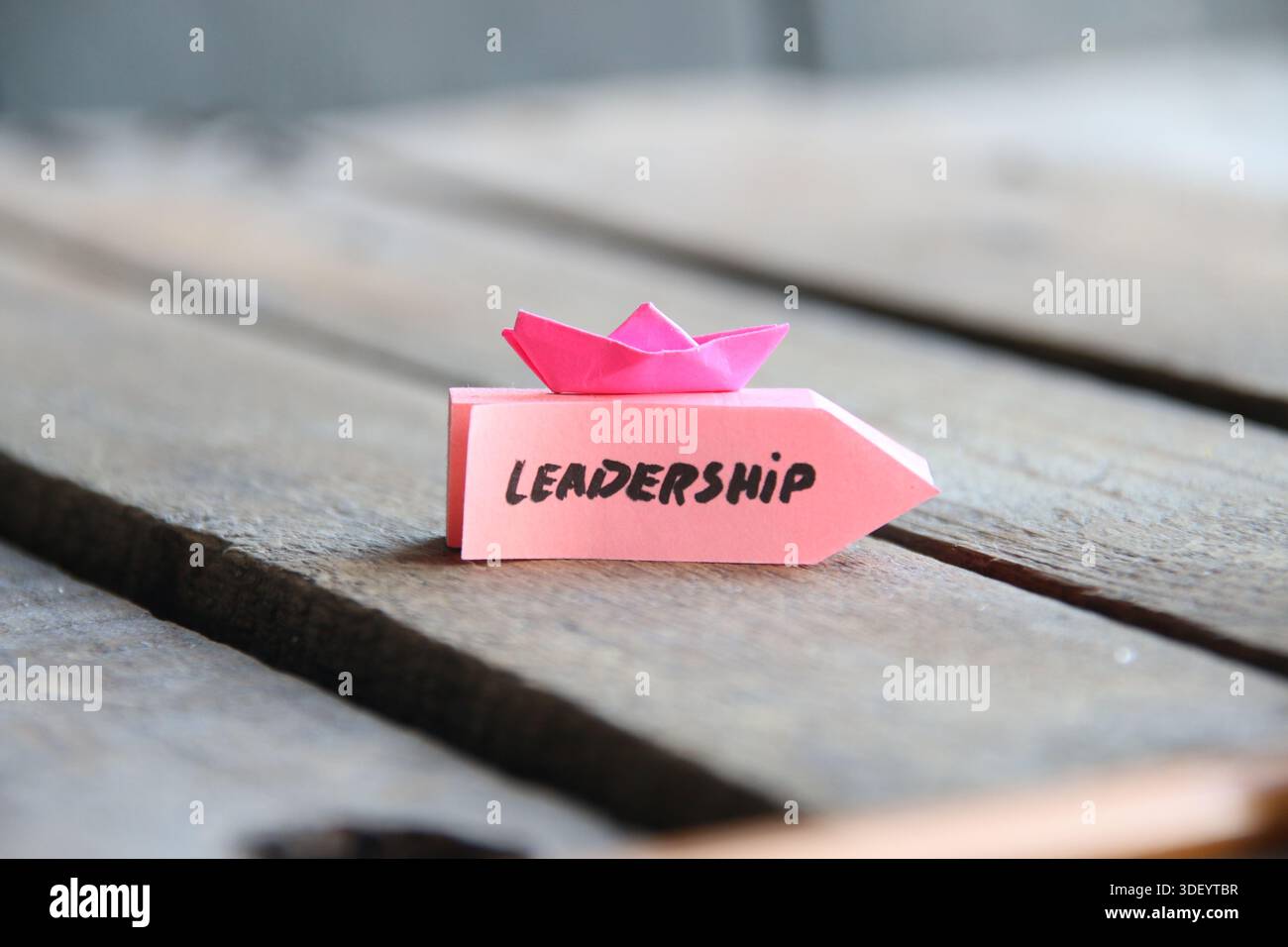 Sviluppo personale per essere un concetto di leadership. Foto Stock