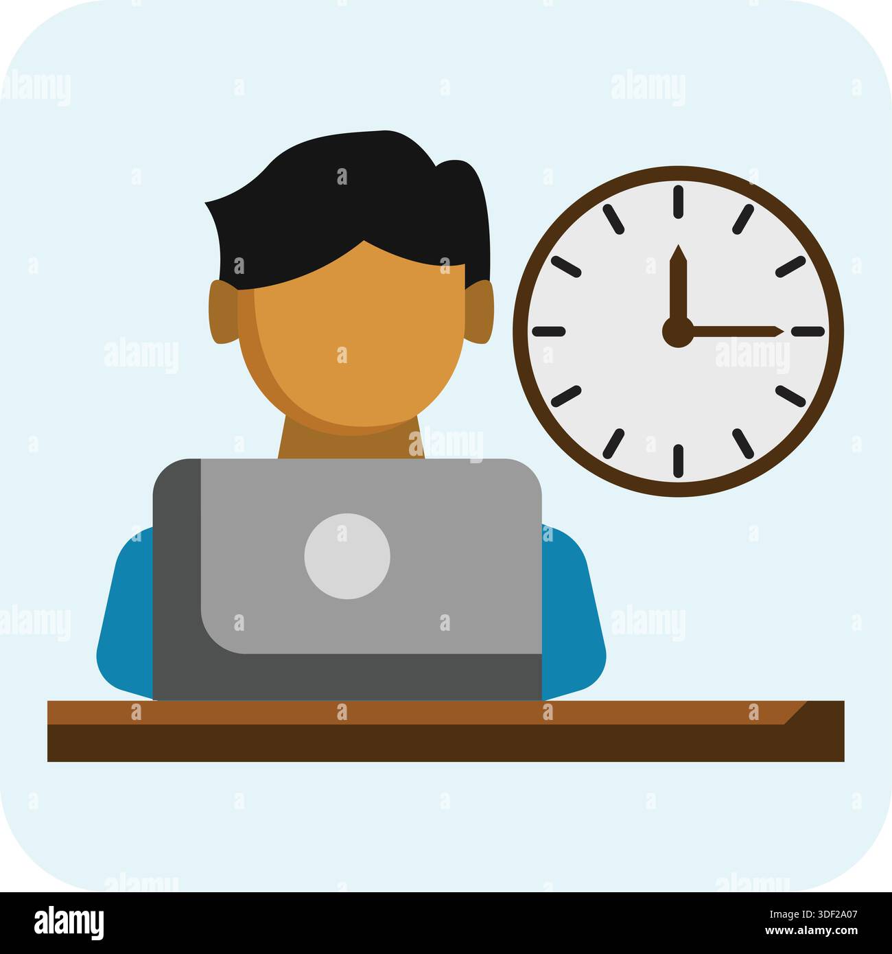 Icona Work Flat. Illustrazione vettoriale. Vettore dell'illustrazione di lavoro. Illustrazione Vettoriale